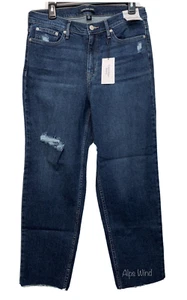 Calvin Klein Womens Straight Fit High Rise Ankle Jeans Blue SZ. 10/30 NWT$79.50 - Picture 1 of 7