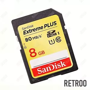 SanDisk Extreme Plus SDHC-I 8GB SD Memory Card Class-10 U1 Secure Digital Camera - Picture 1 of 2