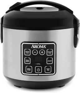 Arrocera digital AROMA, 4 tazas (sin cocinar) / 8 tazas (cocida), vaporera, arrreador de granos - Imagen 1 de 8