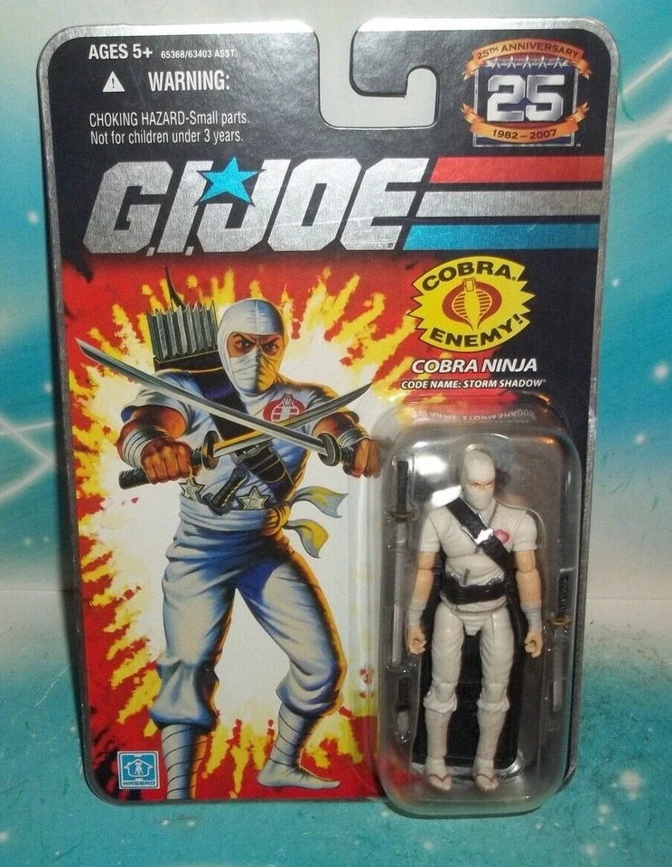 G I GI JOE 25TH ANNIVERSARY COBRA NINJA STORM SHADOW 1ST VERSION FIGURE MOC FC - Image 1 of 1