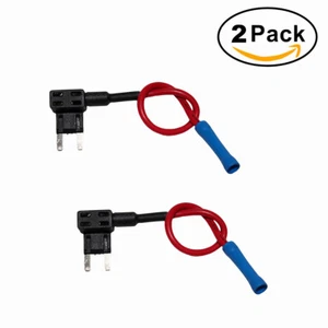 2Pcs Car Add-a-circuit TAP Adapter ATM APM Blade Fuse Holder 12V MIDDLE 12-24v - Bild 1 von 1