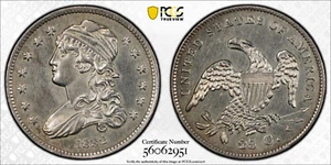 1832 Capped Bust Quarter ~ *Proof-like* ~ Graded PCGS Genuine AU Details - Picture 1 of 7