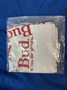 Bandana Budweiser King of Beers Blanco y Rojo TOTALMENTE NUEVO en Bolsa Original m362 - Imagen 1 de 5