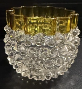 Hobbs & Brockunier Francesware Dewdrop Hobnail 4"x 4" c1880s Antique - Picture 1 of 9