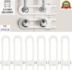 Baby Proofing Cabinets, Sliding Cabinet Locks for Babies, Adjustable U Shaped Ba - Picture 1 of 8