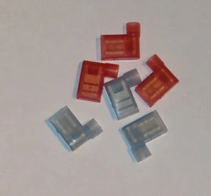 Flachsteckhülsen Winkelfachsteckülsen 90° vollisoliert 6,3 x 0,8mm rot+ blau Set - Bild 1 von 3