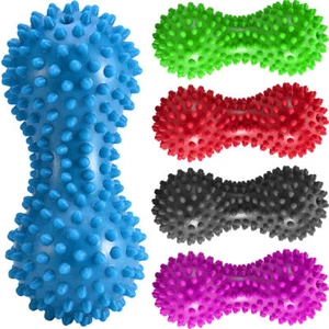 Peanut Shape Yoga Spikey Massage Gym Balls Spiky Therapy Ball Roller Reflexology - Picture 1 of 5