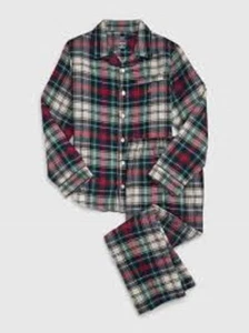NWT Gap Kids Boys Pajamas recycled plaid holiday xmas button down Size 6 $54.95 - Picture 1 of 1