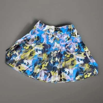 Context Bright Colored Casual Floral Spring Zip Skirt Size Medium - Image 1 of 2