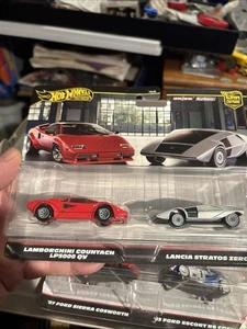 Hot Wheels Premium Car Culture 2er Pack Lamborghini Countach & Lancia Stratos Zero - Bild 1 von 2
