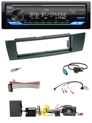 JVC Bluetooth DAB USB Steering Wheel Car Stereo for BMW 1 Series E87 2004-2013 Active - Image 1 of 4