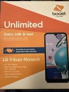 Brand New LG Tribute Monarch | Boost Mobile | 5.7” Display | 32GB ROM, 2GB RAM - Picture 1 of 2