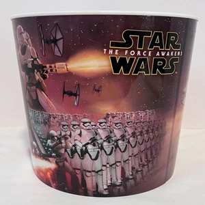 Cubo grande de palomitas de maíz Star Wars The Force Awakens 2015 promoción de película Storm Troopers - Imagen 1 de 8