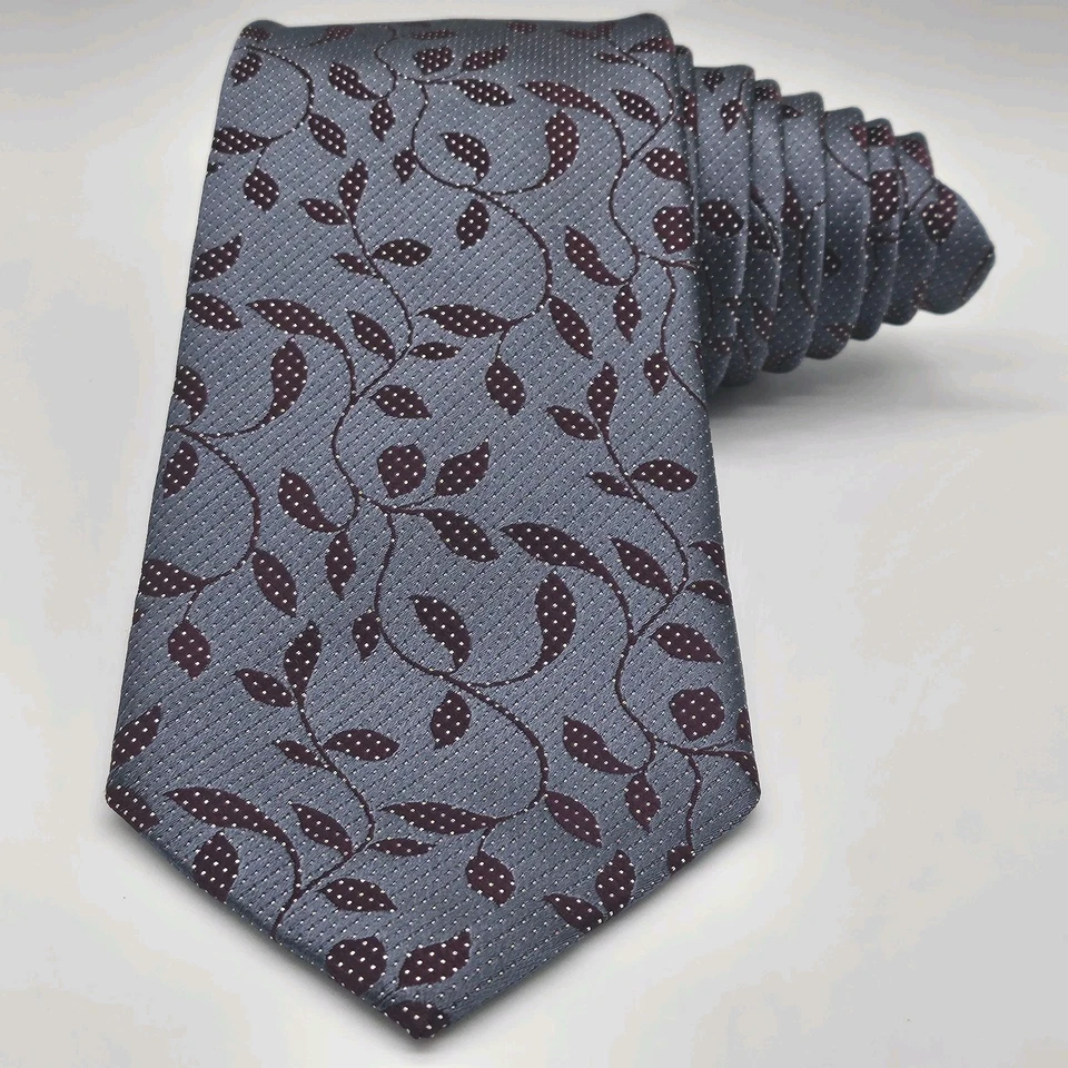 Gravata de pescoço Ermenegildo Zegna videira 100% seda feita na Itália 58 polegadas de comprimento 3,5 polegadas de largura - Imagem 1 de 4