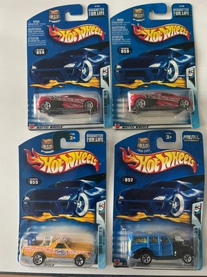 Hot Wheels Wild Wave Series 2003 lote de 4 con retroceso adicional--¡Envío gratuito! Foto 1 de 4