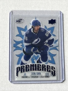 2024-25 UD Ice Blue Premieres Maxwell Crozier #177 Lightning /399 (RC) - Bild 1 von 2