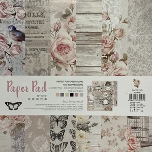 Almohadilla de papel para álbum de recortes de 10" x 10" ligeramente usada - 23 de 24 shts + 50 punzones - Imagen 1 de 4