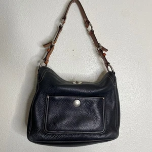Vintage Coach DO6S-10131 Chelsea Tasche braun genarbtes Leder mit Drehverschluss - Bild 1 von 7