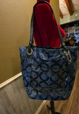 COACH 大号蓝色流浪汉手提包托特包 #H0993-14264 — 第 1/4 张图片