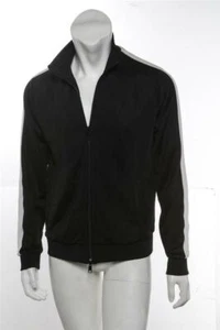 Chaqueta deportiva a rayas blancas y negras VINCE para hombre Abrigo con cremallera frontal M - Imagen 1 de 4