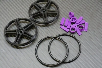 Rueda de carreras de arrastre delantero delgado AJC Mods Skineez 2,9" para camión de corte Traxxas C10 5 Foto 1 de 4