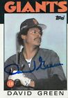 David Green St Louis Cardinals Giants Signed Autograph Auto 1986 Topps Card