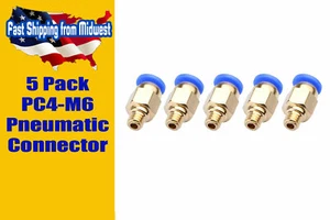 PC4-M6 Pneumatischer Stecker, 5 Stück Bowden Pneumatischer J-Kopf, 3D-Drucker Reprap - Bild 1 von 4