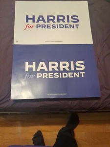 Kamala Harris For President 2024 Official Campaign Placard Poster From DNC Used - Picture 1 of 1