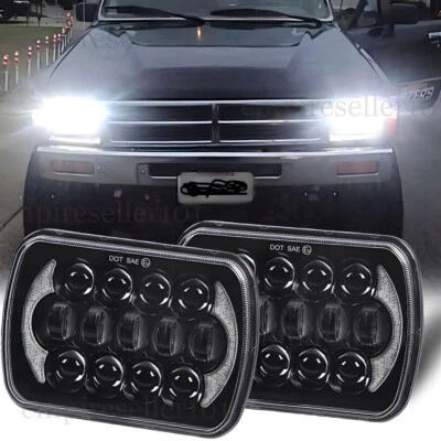 Pair 5x7 7x6 LED Headlights DRL For Toyota Pickup 82-1995 Tacoma 4Runner 84-1991 - Image 1 of 4
