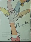 1957 womens Crescendoe Gloves by Superb Rene Gruau fashion art vintage ad
