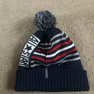 Converse All Star Blue Striped Beanie Hat Youth One Size - Picture 1 of 3