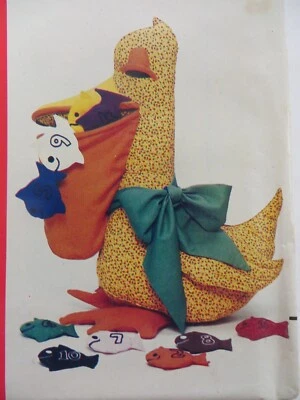 Vtg 80's Butterick 227 STUFFED PELICAN COUNTING TOY ANIMALS Sewing Pattern LEARN - Image 1 of 4