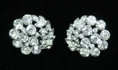 Auténticos PENDIENTES LISNER de colección con clip de diamantes de imitación cristalinos Foto 1 de 4