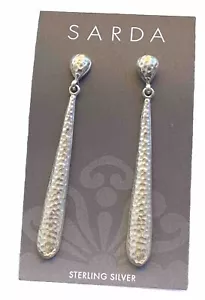 Sarda gehämmert Sterling Silber 925 Bali Handwerk Ohrhänger NEU mit Box - Bild 1 von 17