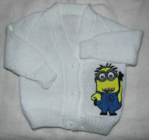 Despicable Me Minion Knitted baby cardigan (New) - Picture 1 of 26