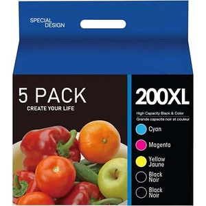 Cartucho de tinta de alto rendimiento 5 UNK 200XL para Epson Expression Home WF-2530 WF-2540 - Imagen 1 de 6