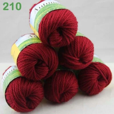 Sale New 6 balls x 50g CHUNKY Hand Knitting Quick Yarn Soft Wool Silk Velvet 10 - Image 1 of 4