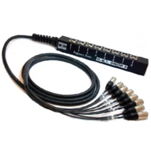 CBI Drop 8 Channel Pro Drop Snake 50ft XLR Slim Box - Picture 1 of 2