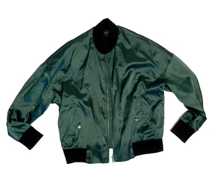NEUW Green Bomber Womens Jacket Size 8 or Small - Picture 1 of 7