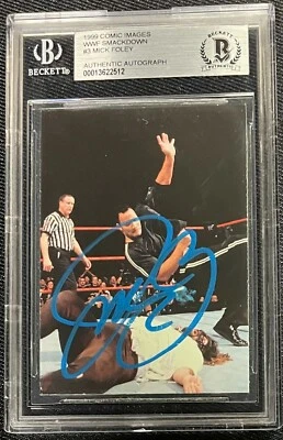 MANKIND MICK FOLEY SIGNED 1999 SMACKDOWN #3 COMIC IMAGES BECKETT 512 - Image 1 of 2