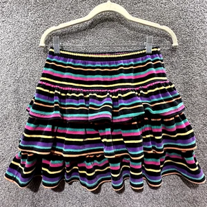 Hannah Anderson A Line Skirt Girls 150 (12) Striped Multicolor Tiered Pull On - Picture 1 of 8