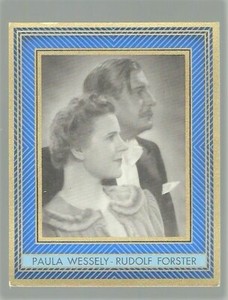 1937 BUNTE FILMBILDER FILM STARS #305  WESSELY/FORSTER  EX/MT+  DRAMA CIGARETTES