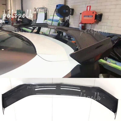 Real Carbon Fiber Rear Spoiler Tail Trunk Lip Wing For Chevrolet Camaro 2016-22 - Image 1 of 4
