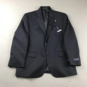 Chaps Blazer Mens 42 Short Blue Striped Wool Button Up Jacket Suit Seperate NWT - Picture 1 of 10