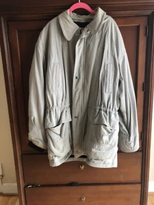 USED Mens Hugo Boss Jacket Coat Gray Beige Size 44 - Picture 1 of 9