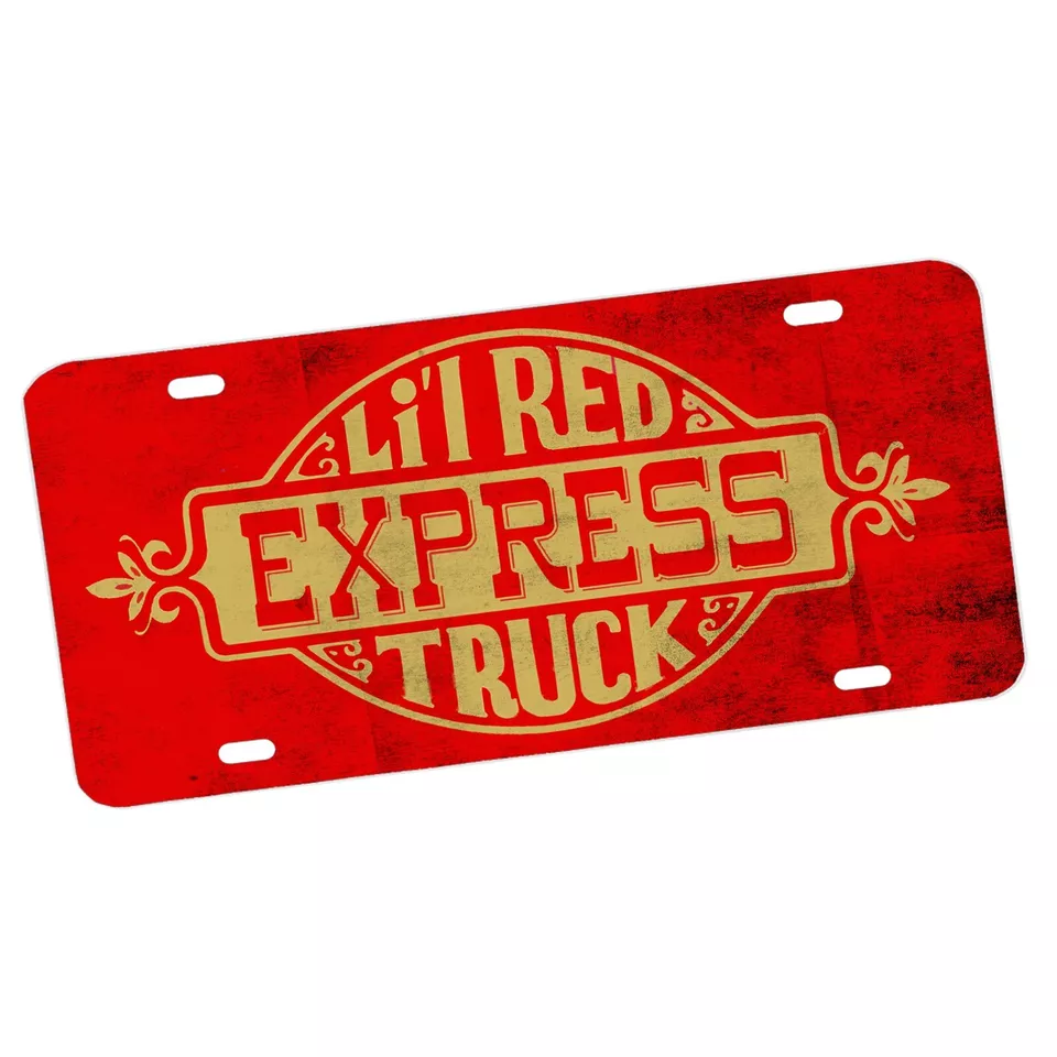1978 1979 Lil Red Express Pickup Truck Emblem Design Aluminum License Plate - Image 1 of 1