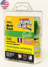 Super Glue Gel Tubes12-Pack 07Oz Fast-drying Formula Reusable Storage Case
