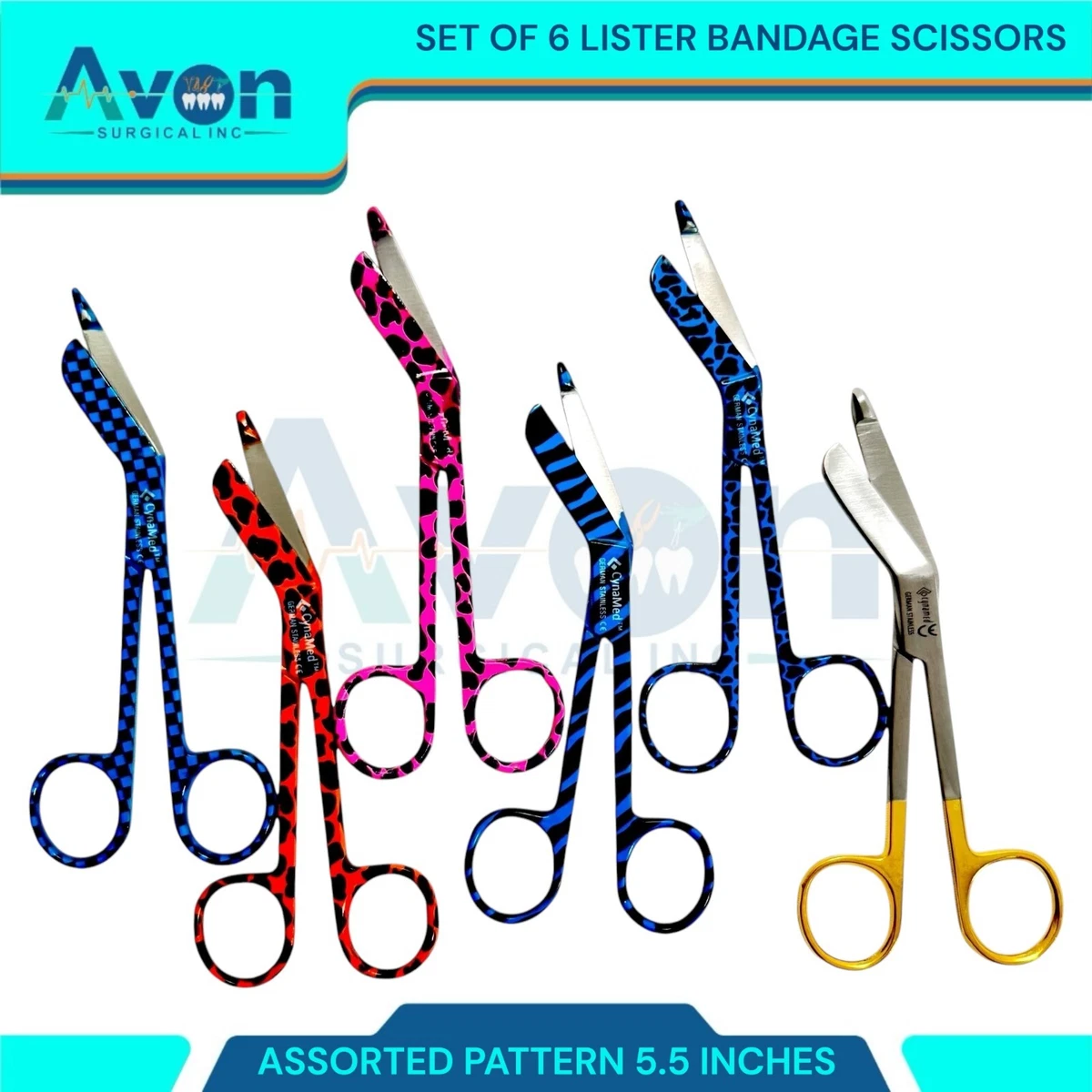 Tijera Lister De Acero Inoxidable De 5,5 Pulgadas Chapada En