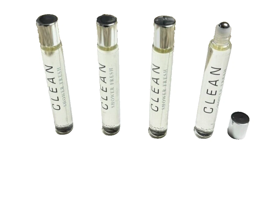 4 Clean SHOWER FRESH EDP Rollerball .34oz Ea WOMENS PERFUME NO BOX - Image 1 of 1