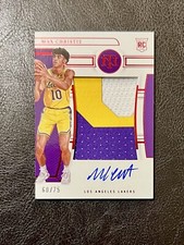 2022-23 National Treasures MAX CHRISTIE True RPA /75 #127 Los Angeles Lakers RC